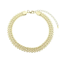 Choker Maria Malha Relógio Folheada a Ouro 18k