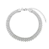 Choker Maria Malha Relógio Folheada em Ródio Branco