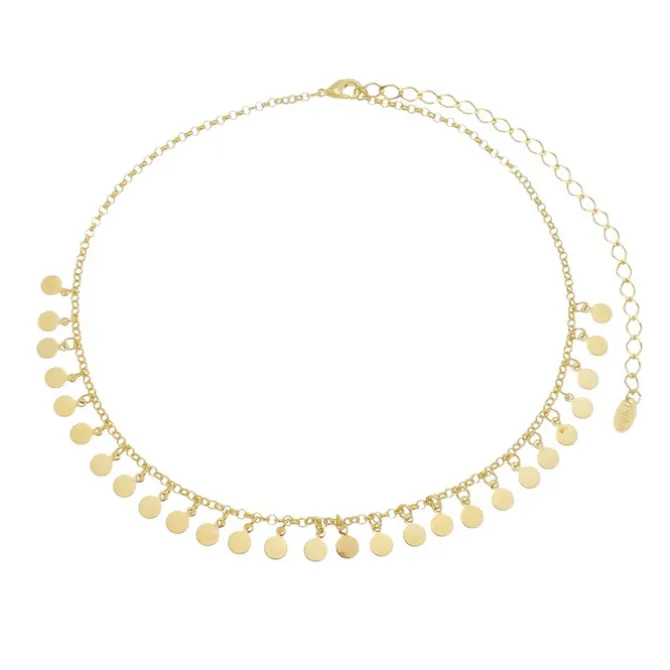 Choker Mini Medalhas Folheada a Ouro 18k Laika