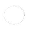Choker Mirela Mini Corações Folheado em Ródio Branco