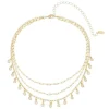 Choker Piuka 3 Voltas Malu Zircônias Folheada a Ouro 18k
