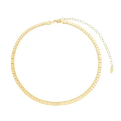 Choker Piuka Angelina Malha Trabalhada Folheada a Ouro 18k