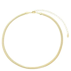 Choker Piuka Fernanda Malha Fina Metal Folheada a Ouro 18k