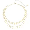 Choker Piuka Flora Corações e Gotas Folheada a Ouro 18k