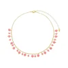 Choker Piuka Luara Murano Rosa Folheado a Ouro 18k