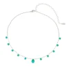 Choker Piuka Muriel Zircônias Turmalina Folheada em Ródio Branco