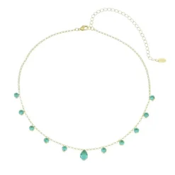 Choker Piuka Muriel Zircônias Turmalina Folheada a Ouro 18k
