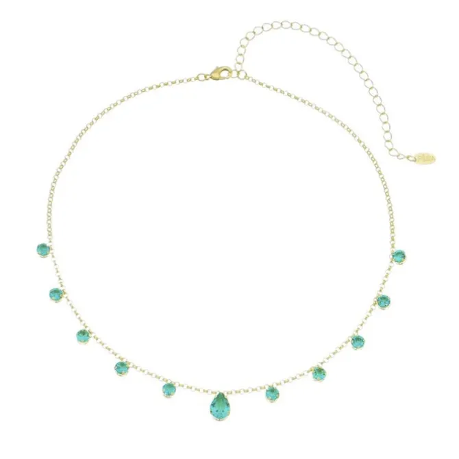 Choker Piuka Muriel Zircônias Turmalina Folheada a Ouro 18k