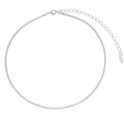 Choker Piuka Riviera Chiara Mini Zircônias Cristal Folheada em Ródio Branco