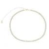 Choker Piuka Riviera Chiara Zircônias Média Cristal Folheada a Ouro 18k