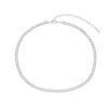 Choker Piuka Riviera Chiara Zircônias Média Cristal Folheada em Ródio Branco