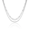 Choker Piuka Ross 3 Voltas Folheada em Ródio Branco