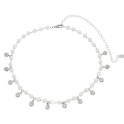 Choker Pérolas Zircônias Folheada em Ródio Branco Nah
