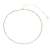 Choker Riviera Zircônias Pequena Cristal Folheada a Ouro 18k Chiara