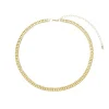 Choker Serena Elos Malha Larga Folheada à Ouro 18k.