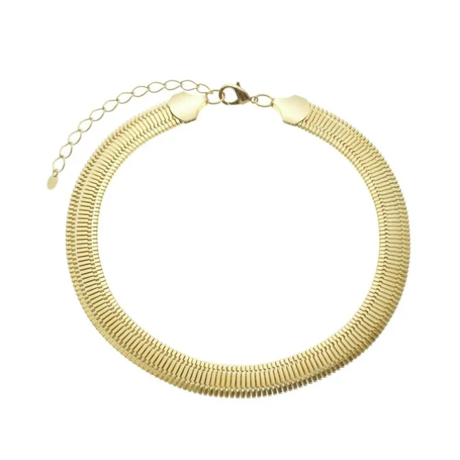 Choker Serena Malha Relógio Folheada a Ouro 18k