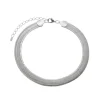 Choker Serena Malha Relógio Folheada em Ródio Branco