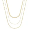 Colar 3 Voltas Mariah Malha e Elos Folheado a Ouro 18k