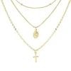 Colar 3 Voltas Santa Rita Folheado a Ouro 18k