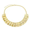 Colar Anália Placa Pérolas Folheado a Ouro 18k