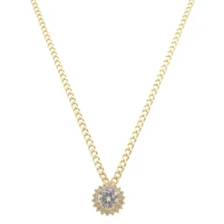 Colar Clara Ponto de Luz Elos Zircônias Folheado a Ouro 18k