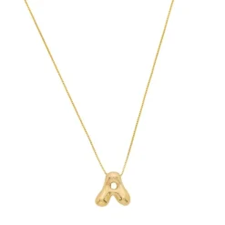Colar Com Letra Inicial Bold Folheado a Ouro 18K