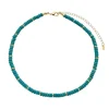 Colar Cris Howlita Turquesa Folheado a Ouro 18k