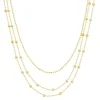 Colar Curto 3 Voltas Alice Bolinhas Folheada a Ouro 18k