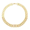 Colar Curto Aline Elos Cravejados Zircônias Folheado a Ouro 18k