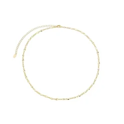 Colar Curto Júlia Mini Elos Folheado a Ouro 18k