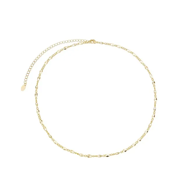 Colar Curto Júlia Mini Elos Folheado a Ouro 18k