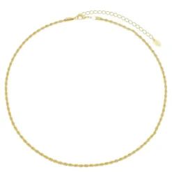 Colar Curto Paula Cordão Baiano Folheado a Ouro 18k