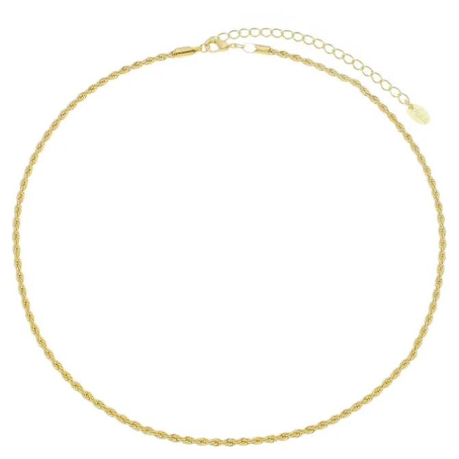 Colar Curto Paula Cordão Baiano Folheado a Ouro 18k