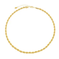 Colar Curto Piuka Priscila Cordão Baiano Folheado a Ouro 18k