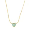 Colar de Coração Maria Antônia Zircônia Acqua Folheado a Ouro 18k