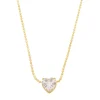 Colar de Coração Maria Antônia Zircônia Cristal Folheado a Ouro 18k