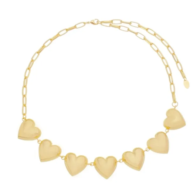 Colar de Coração Marina Folheado a Ouro 18k