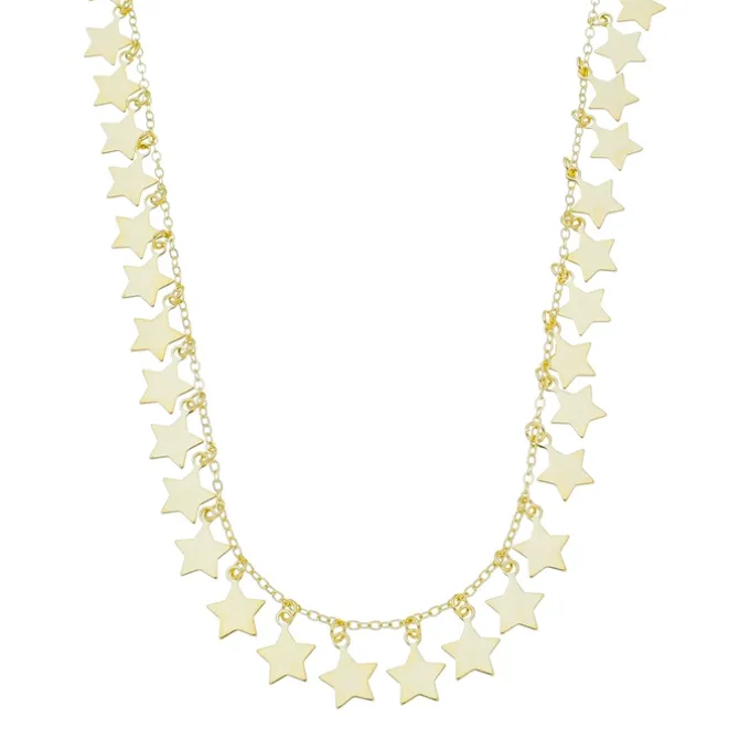 Colar de Estrelas Mira Folheado a Ouro 18k