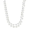 Colar de Estrelas Mira Folheado em Ródio Branco