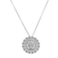 Colar Espírito Santo Zircônia Folheado em Ródio Branco
