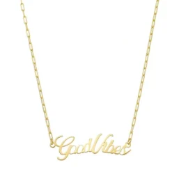 Colar Feminino Good Vibes Folheado à Ouro 18k