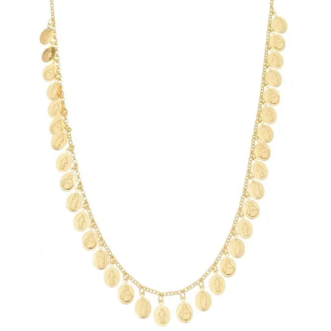 Colar Feminino Mariana Amuletos Folheado a Ouro 18k