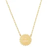 Colar Feminino Medalha Be Kind Folheado a Ouro 18k