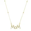 Colar Feminino Mom Zircônias Folheado a Ouro 18k