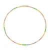 Colar Feminino Riviera Megan Zircônias Coloridas Folheada a Ouro 18k