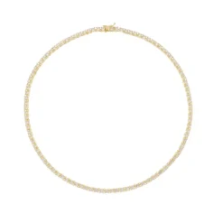 Colar Feminino Riviera Megan 45 cm Zircônias Folheada a Ouro 18k