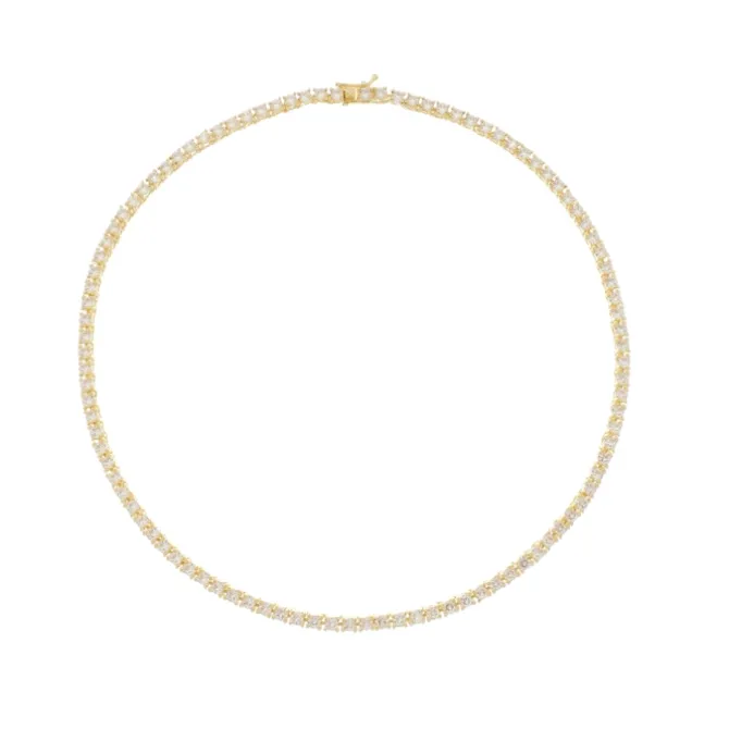 Colar Feminino Riviera Megan 45 cm Zircônias Folheada a Ouro 18k