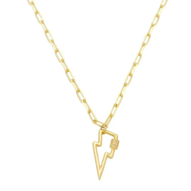 Colar Feminino Vanessa Locker Raio Zircônia Folheado a Ouro 18k