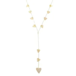 Colar Gravatinha Corações Piuka Vintage Folheado a Ouro 18k