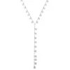 Colar Gravatinha Lea Mini Medalhas Folheado em Ródio Branco